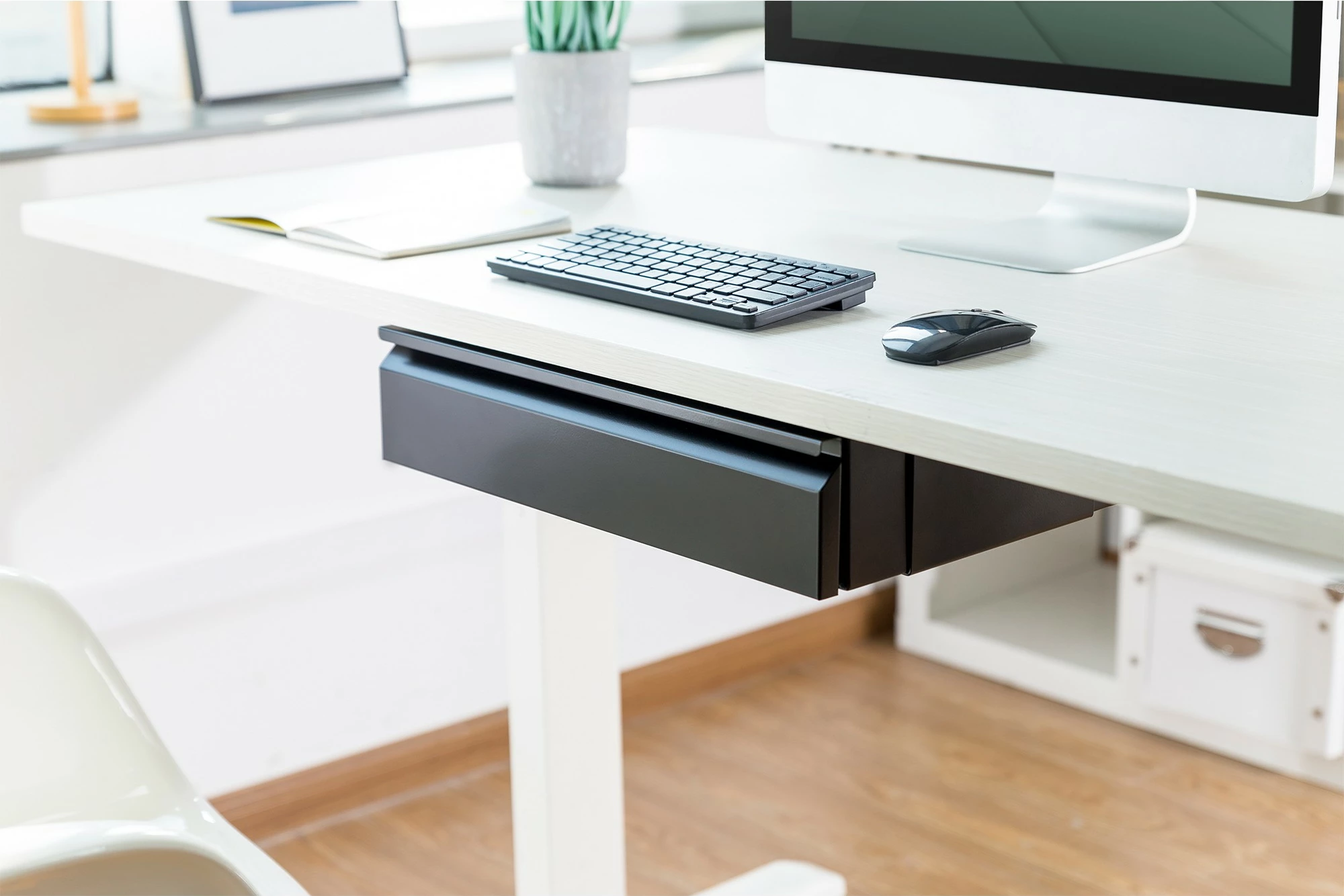 Podpultni predal, Digitus, 1 predal, jeklo, 513 x 480 mm, črn