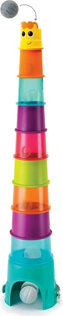 Graditeljska igrača Stolp žirafe XL B-kids, 14 delov, večbarvno