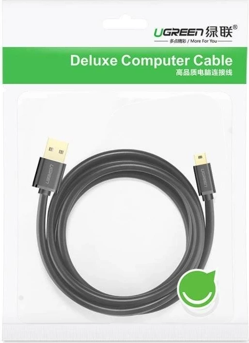 Kablu USB, mini-USB, 3 m, črn UGREEN US132