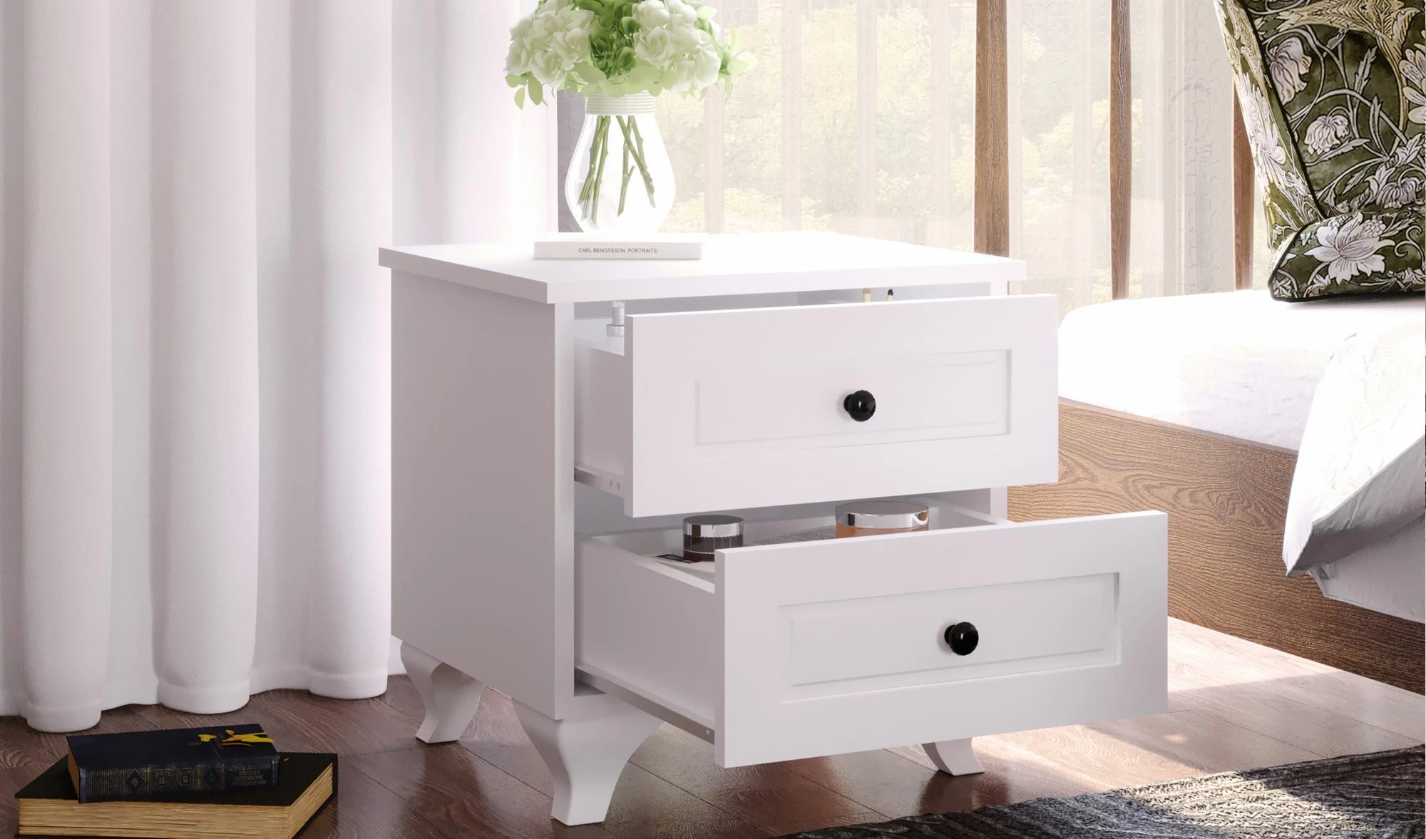 Komplet mladinske sobe Skye Decor, mat bela, RB-014
