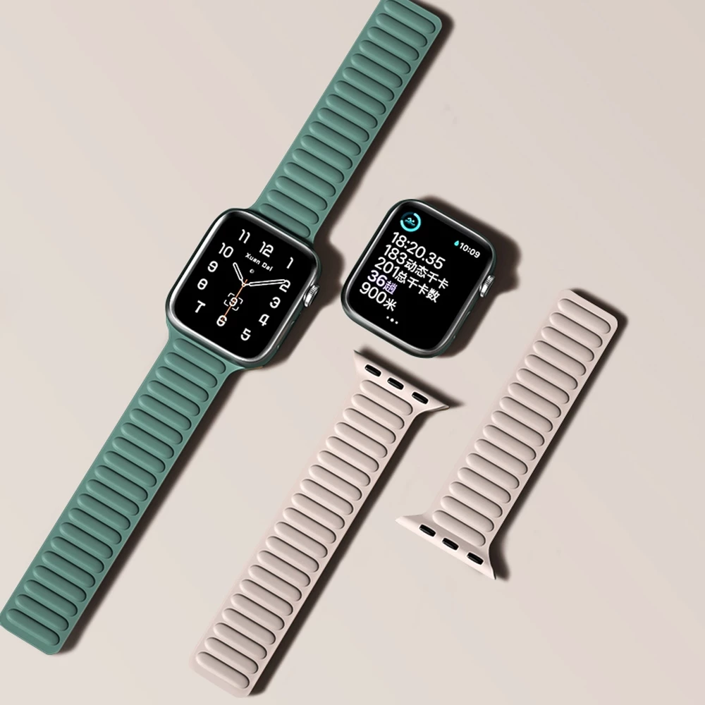 Magnetni pašček za pametno uro Apple Watch Hurtel, 41 mm, rdeč