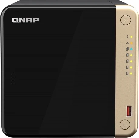 NAS QNAP TS-464-8G, 8 GB RAM, 4 Gigabit RJ-45 vtiči, HDMI, USB, črn