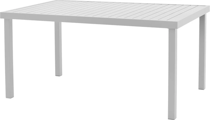 Bela aluminijasta miza Kliton 150x80x74 cm