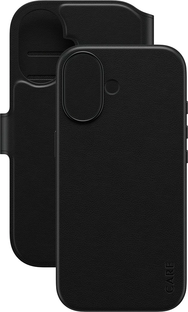 Ovitek z denarnico PanzerGlass CARE Feature Case Tango 2in1 Wallet MagSafe za iPhone 17, črn
