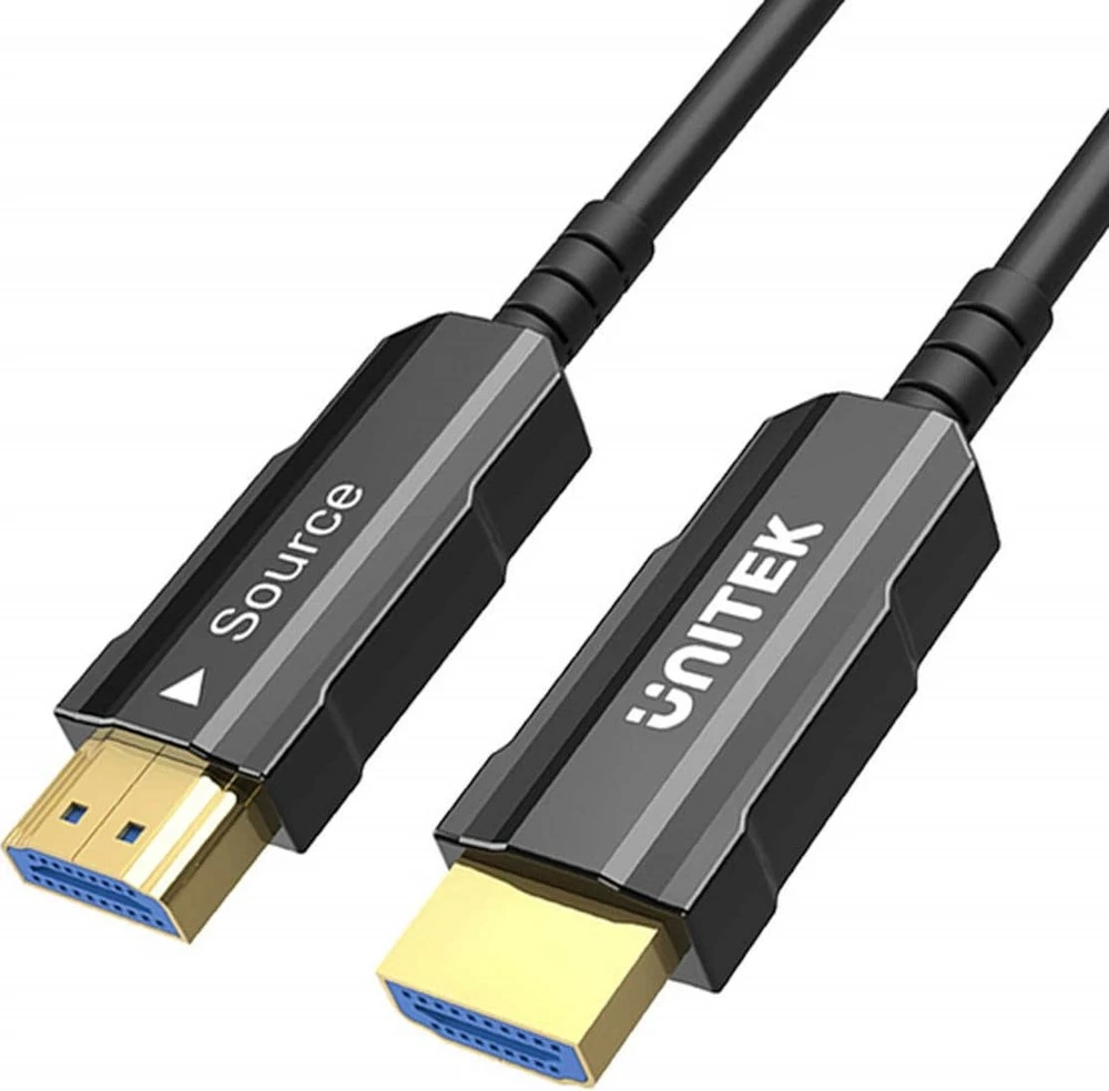 Optični HDMI kabel UNITEK C11092ASL01-20M, 20 m, 4K 60 Hz, črn