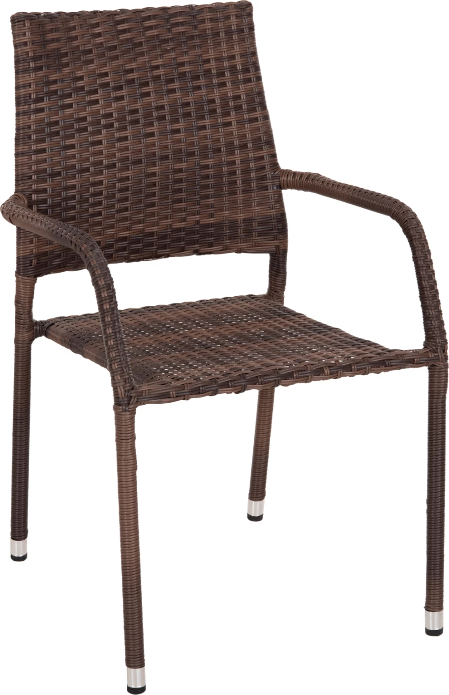 Vrtni naslanjač MORNER FH6074.01 kovinski-rjavi pleten 55x58x87H