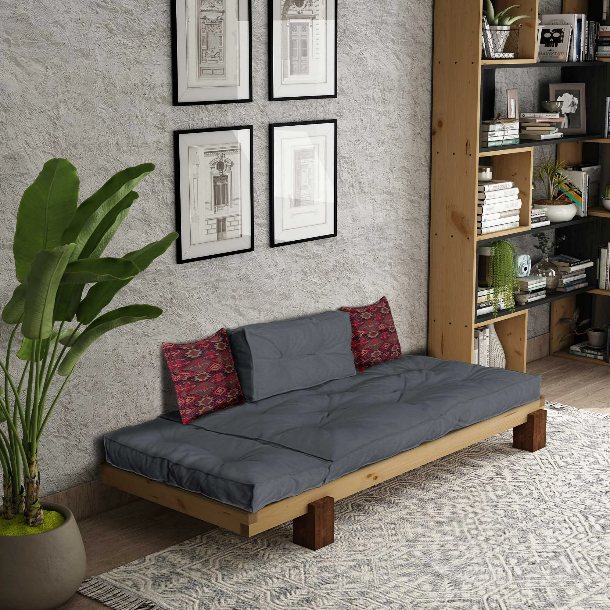 Ležalnik Atelier del Sofa CPT8302-200, naravna/siva