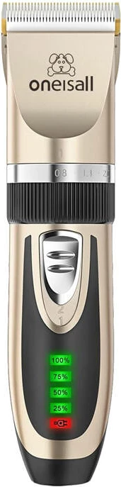 Stroj za striženje živali Oneisall X2, 240 min, 6 nastavkov, zlat