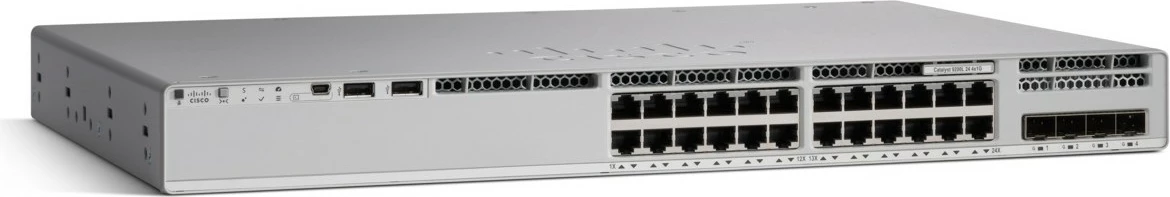 Strežniški preklopnik Cisco Catalyst C9200L, 24 priključkov Gigabit, upravljan, L3, siv