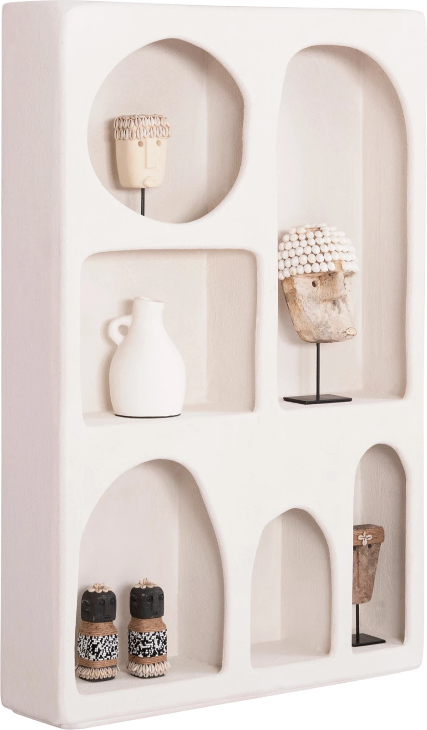 Tallboy serija Santorini FH18059 MDF v barvi umazano bele 80x18x120Hcm