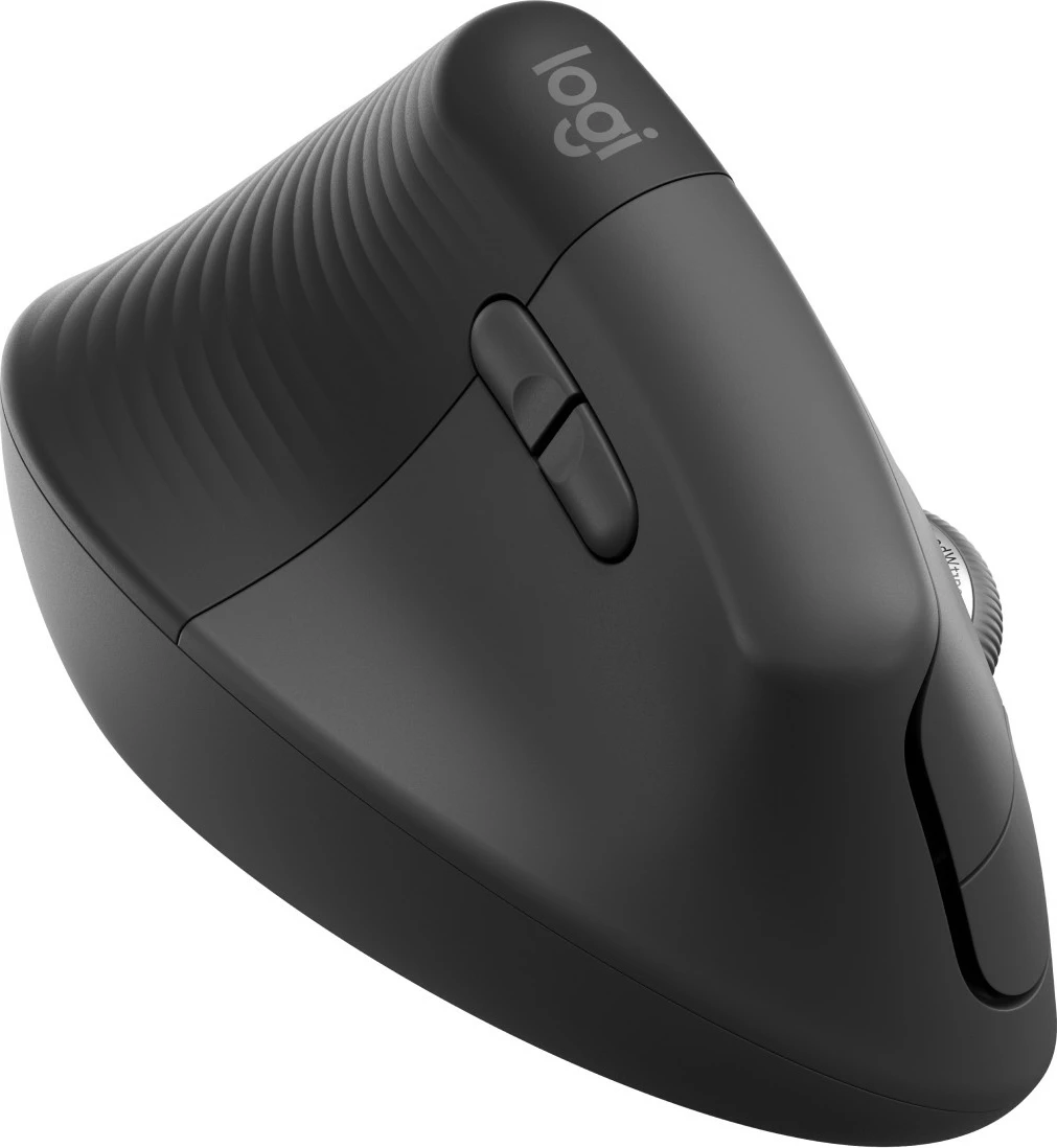 Vertikalni ergonomski miška Logitech Lift, levi, RF brezžično + Bluetooth, 4000 DPI, grafit