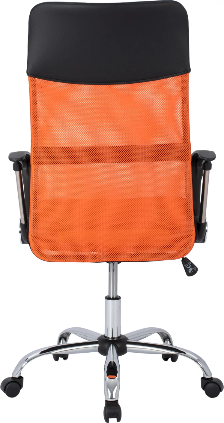 Pisarniški stol FH1000.02 Črna Oranžna Mreža kromirane noge 61x58x118