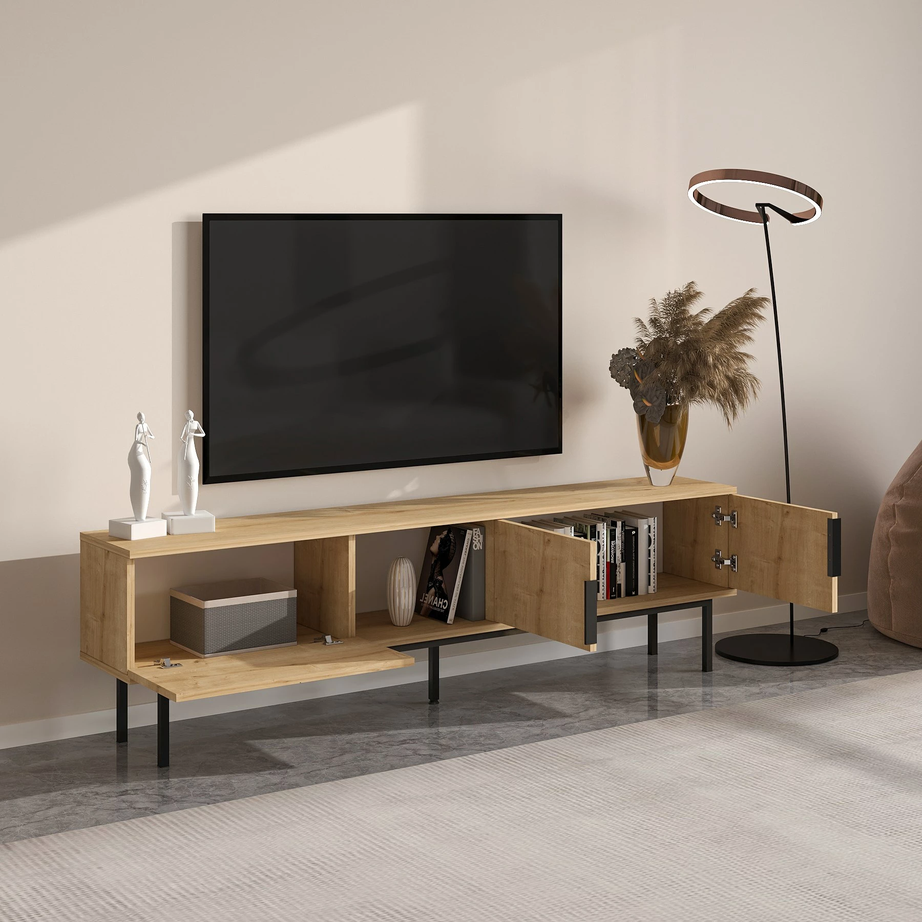 Komoda za TV, hrast safir, Skye Decor Ramsey