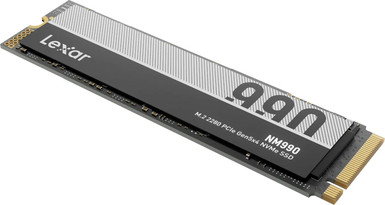 SSD 1TB M.2 2280 Lexar NM990, PCIe Gen5x4 NVMe, črn
