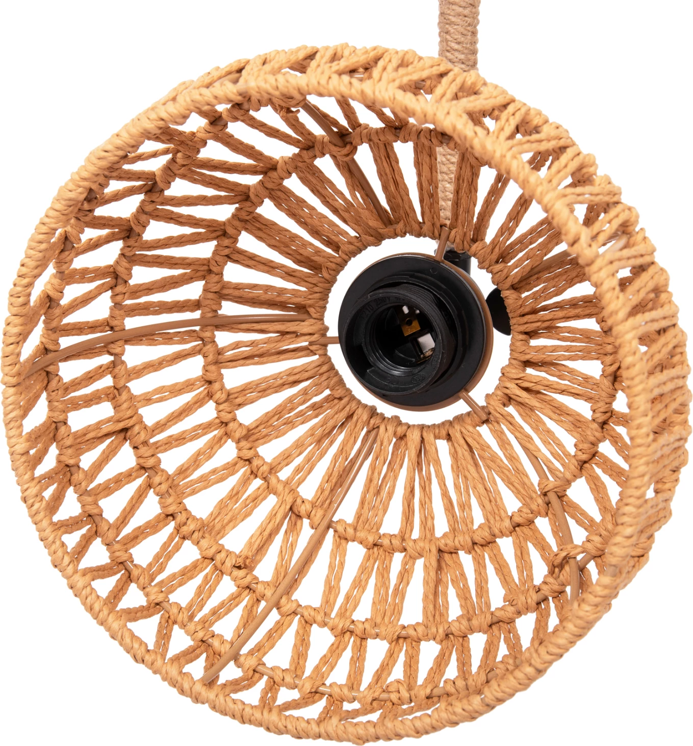 Stenska svetilka GLIDE FH4475 kovinska osnova-konopljina vrv-[E27] 22x22x35-21Hcm