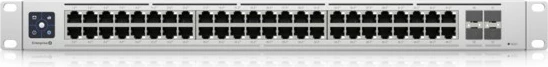 Managed stikalo UniFi USW-ENTERPRISE-48-POE, Ubiquiti, 48x 2.5G Ethernet, belo