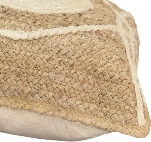 Okrasna blazina Foliens Inart, naravno-ekru, 100% juta, 45 x 45 x 2,5 cm