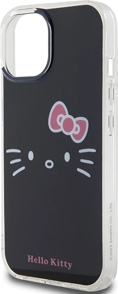 Ovitek za telefon IML Kitty Face, Hello Kitty, za iPhone 15, črn