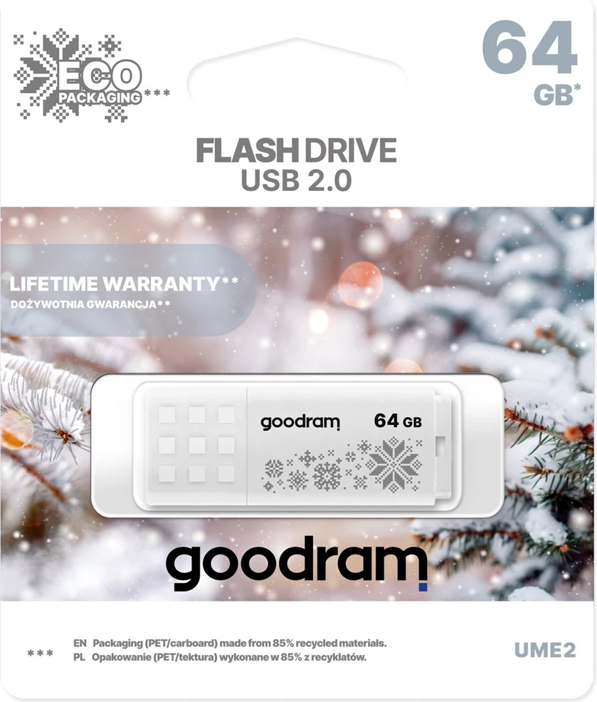 USB ključek 64GB GoodRam UME2, bel