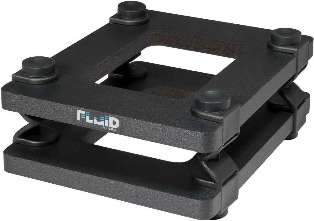 Stojala za studijske zvočnike Fluid Audio DS5, 4–5 in, plastika, črna, set 2 kosa