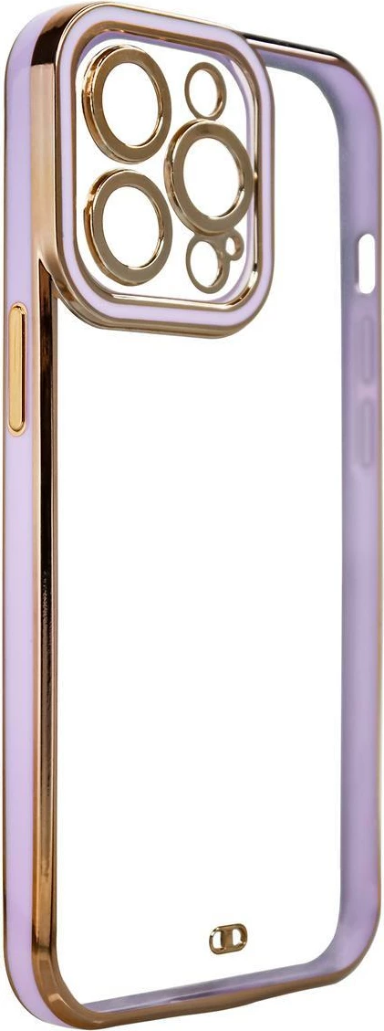 Ovitek za telefon Fashion Case za Samsung Galaxy A12 5G, zlat okvir, vijoličen