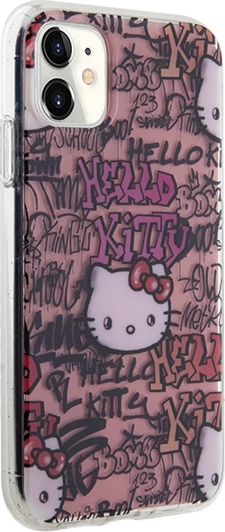 Zaščitna ovitek Hello Kitty IML Tags Graffiti za iPhone 11/XR, roza
