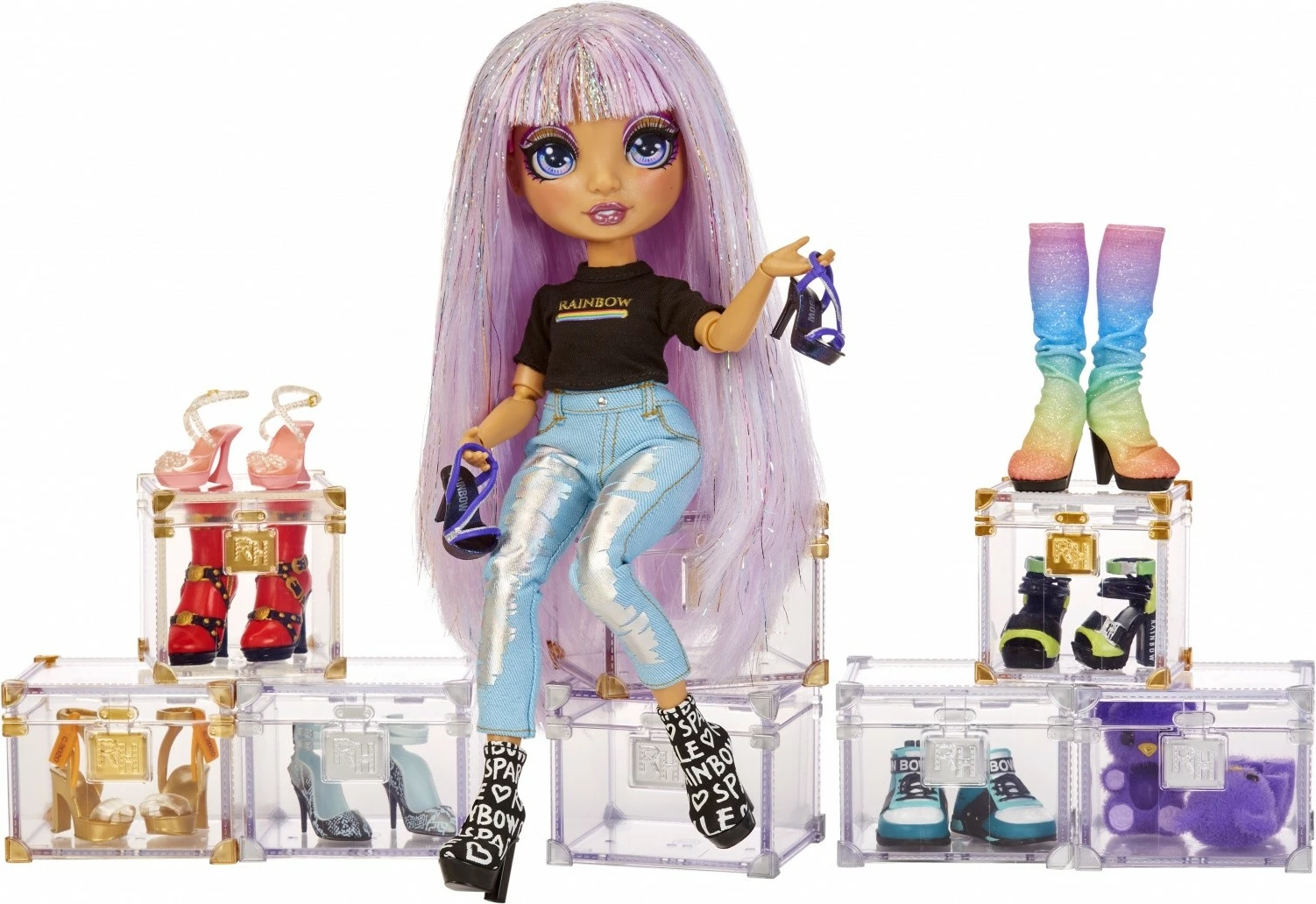 Set čevljev za punčke, Rainbow High MGA, 27 kosov, večbarvno