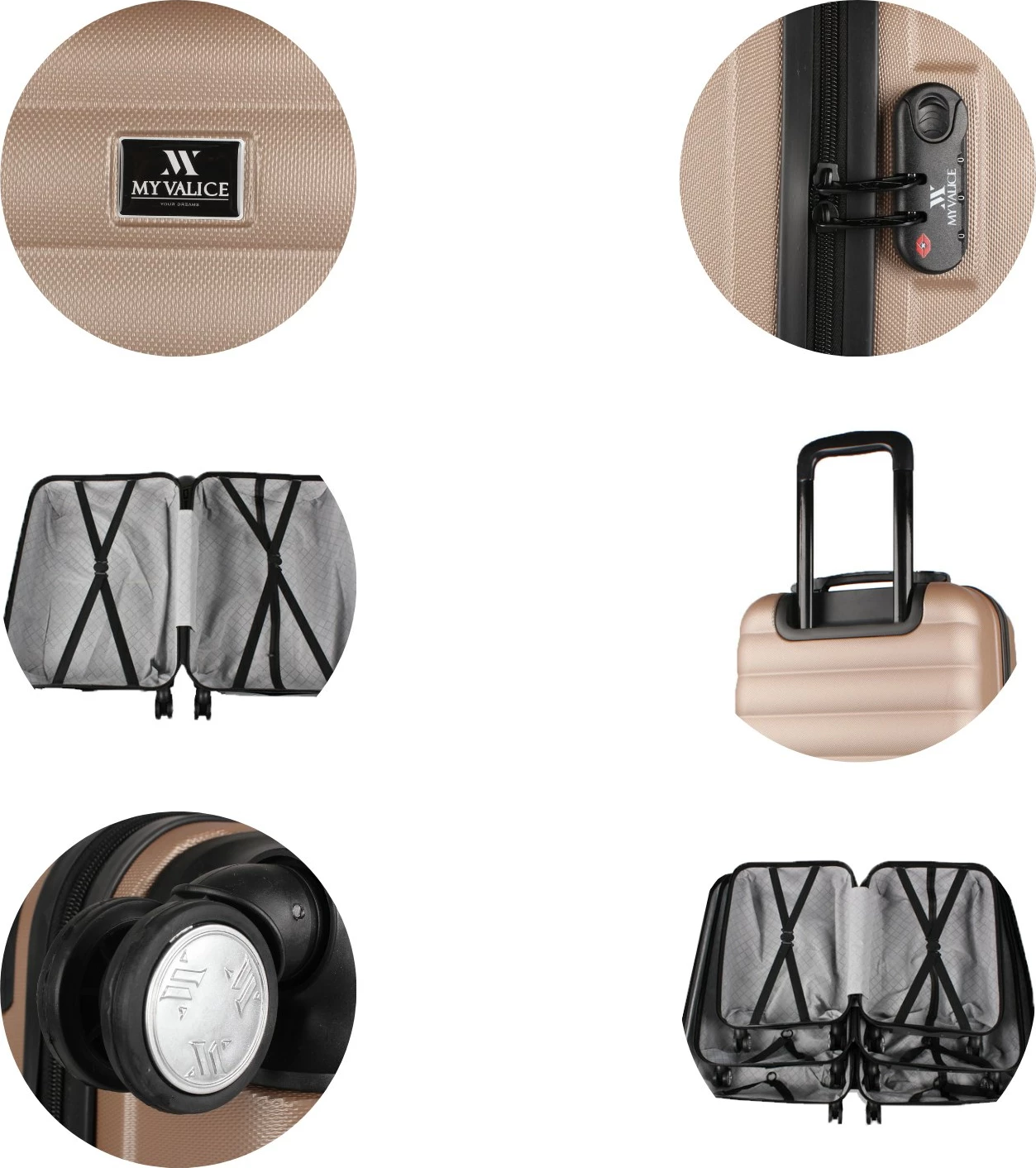 Kovček zlate barve Zoozie Bags 6698