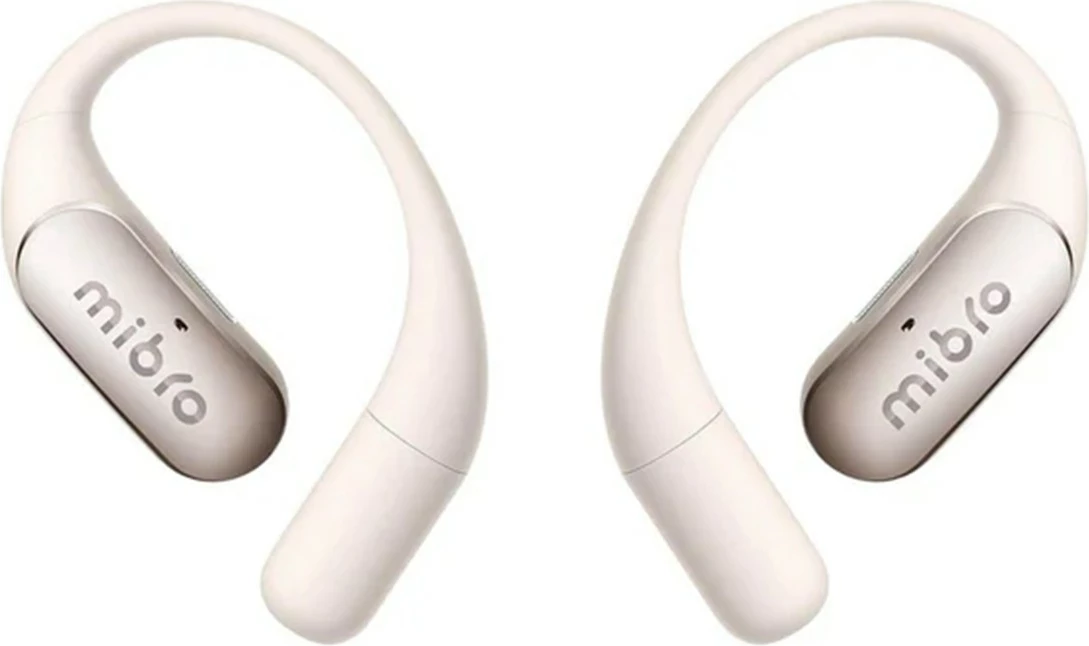 Slušalke z zanko za uho Mibro OpenEar Pro, Bluetooth 5.4, IPX4, do 6 ur, polnilna škatla 500 mAh, bele