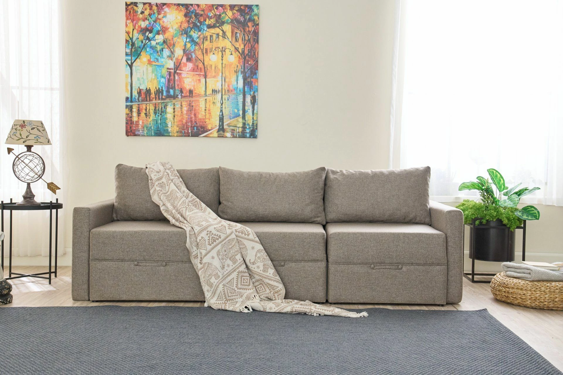 Trosed s posteljo, Atelier del Sofa Saros, rjav