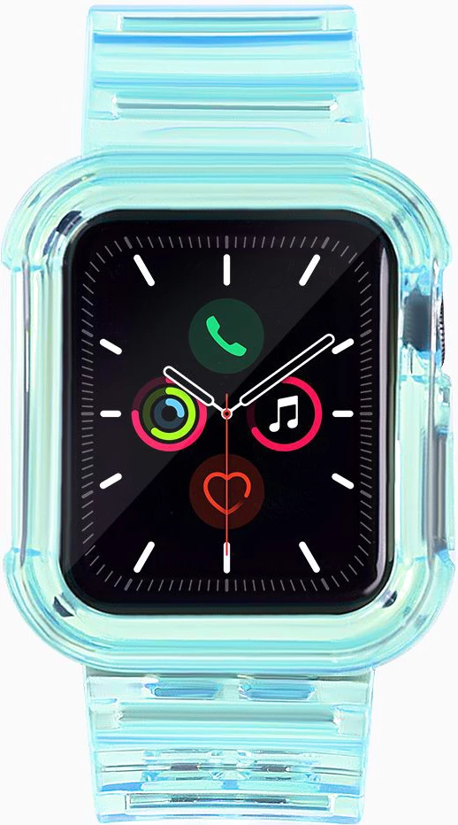 Trak in ovitek za Apple Watch 42 mm Hurtel, TPU, moder