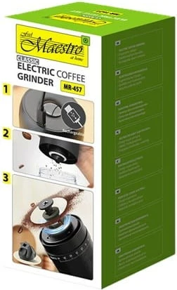 Mlinček za kavo Maestro MR-457, 30 g, USB, črn