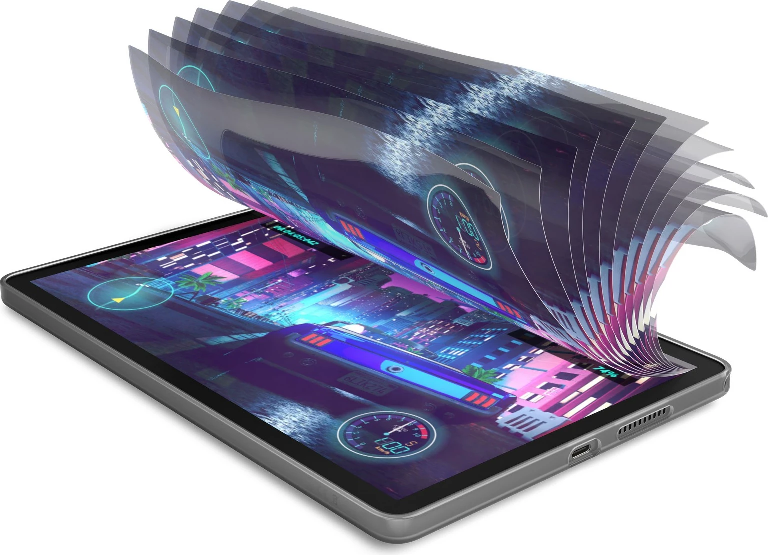 Tablet z 64 GB s ovitkom, črn — Lenovo