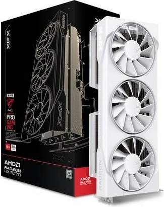 Grafična kartica XFX Radeon RX 9070 OC Gaming Edition, 16 GB GDDR6, PCI Express 5.0, bela