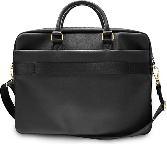 Torba za prenosnik Saffiano Script, Guess, do 16", črna
