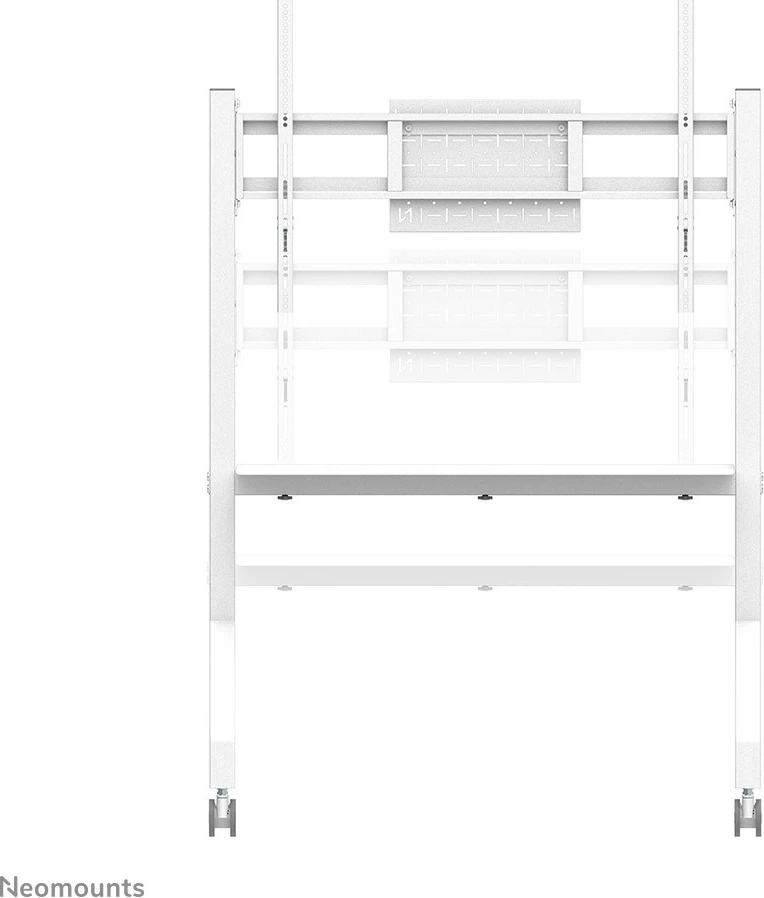 Mobilna multimedijska voziček za TV 55-86", Neomounts FL50-525WH1, jeklo, bel, nastavljiva višina