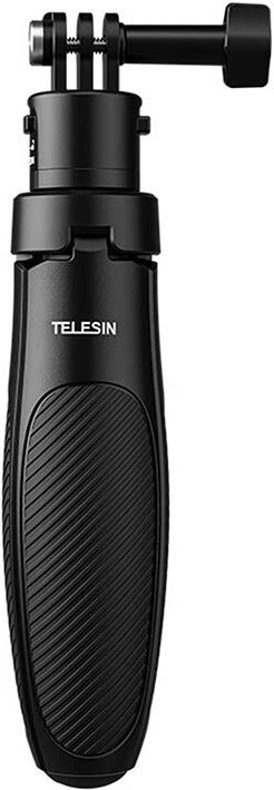 Selfie palica z integriranim trinožnikom za športne kamere, črn Telesin S1-MNP-02