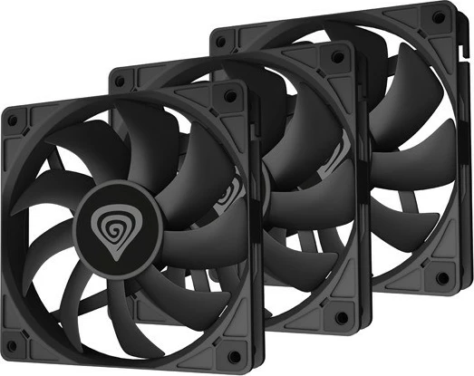 Komplet ventilatorjev za računalniško ohišje Natec Genesis Oxal 120, 3 kos, 120 mm, črn