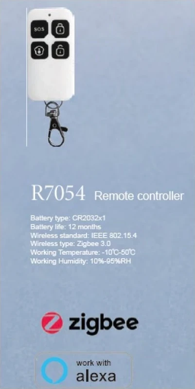 Daljinski upravljalnik za pametni alarm WOOX, bel