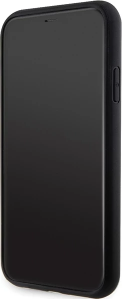 Zaščitni ovitek Saffiano MagSafe za iPhone 11/XR, Guess GUHMN61PSAHMCK, črn