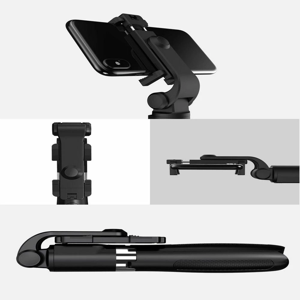 Selfie palica s trinožnikom, Bluetooth, za pametni telefon, 70 cm, črna Tech-Protect L01S