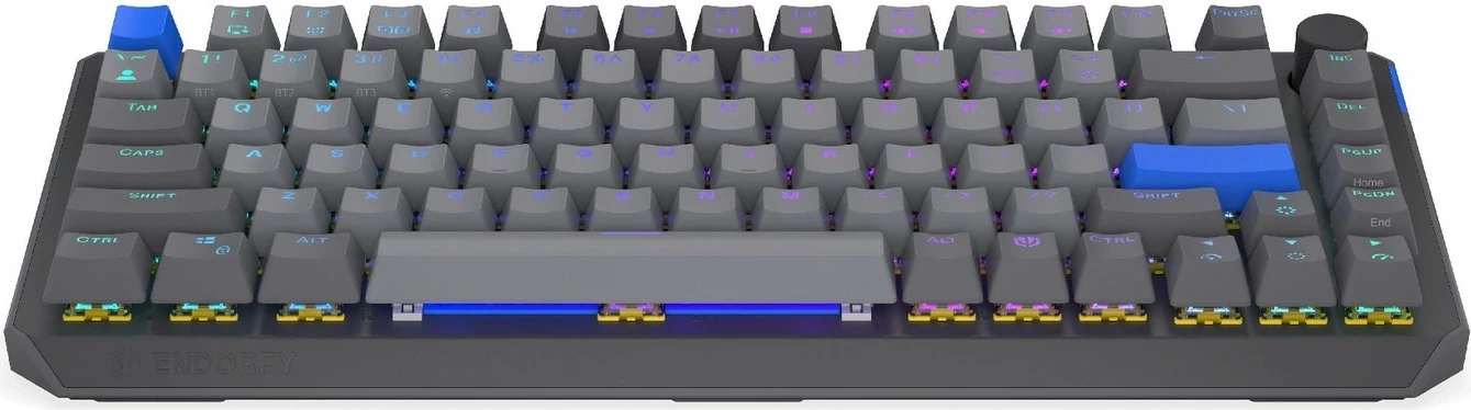 Mehanska brezžična tipkovnica Endorfy Thock V2 75%, RGB, hot-swap, siva
