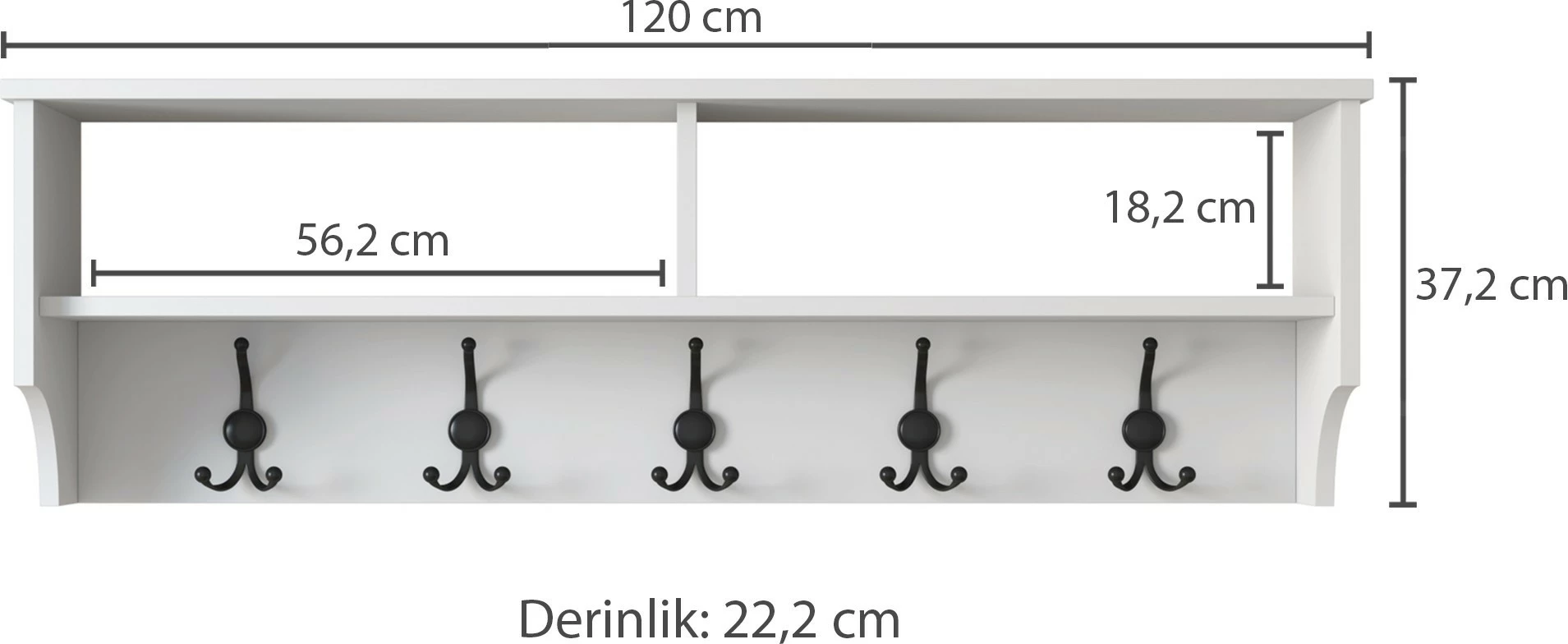 Stojalo za predsobo Hanah Home, P2 - 439, belo