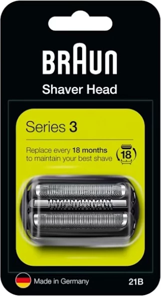 Zamenjalna glava brivnika (kombipaket), Braun 21B 736879, za Series 3, srebrna