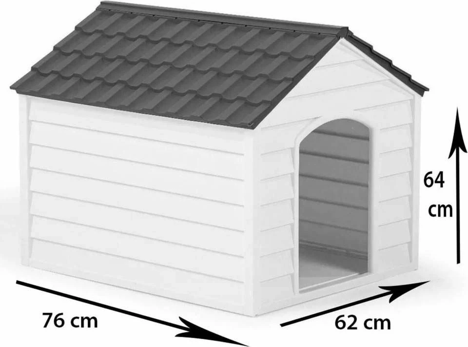 Hiša za hišne ljubljenčke Paws & Whiskers, 5100-4, barva šampanjec in temno rjava, 76 x 64 x 62 cm