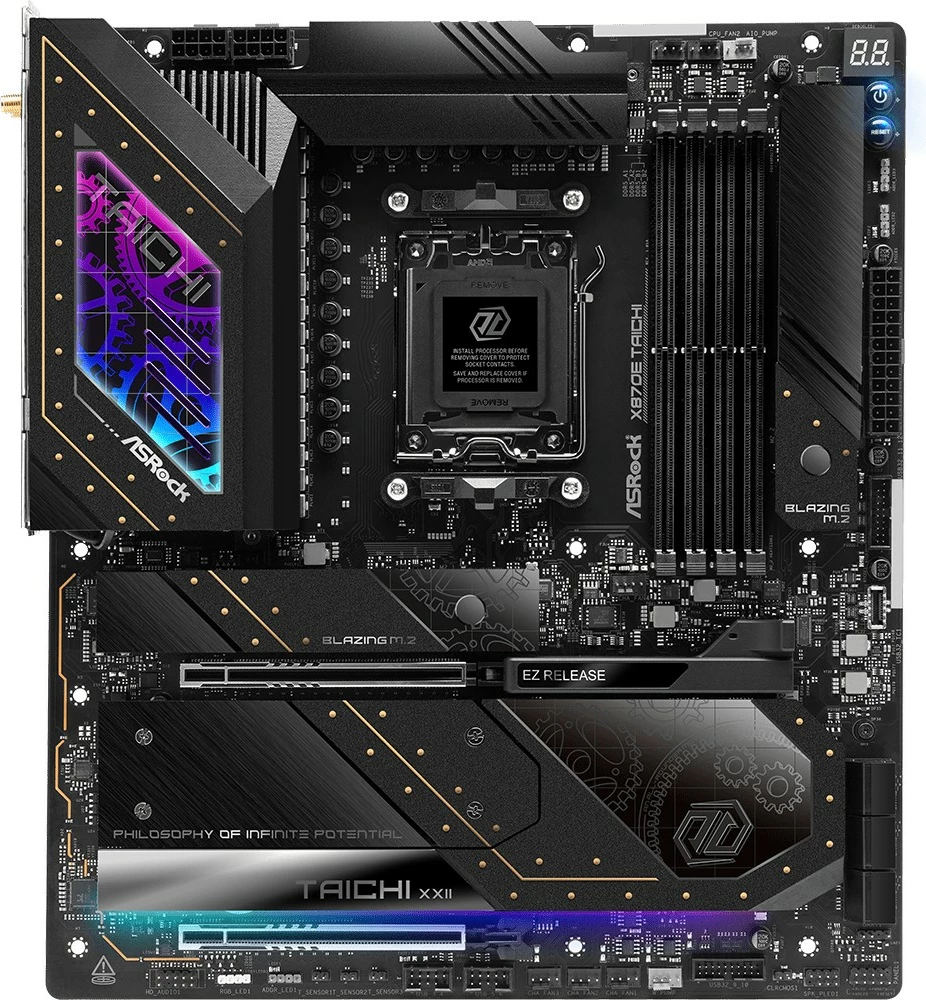 Matična plošča ASRock X870E Taichi, Socket AM5, 4x DDR5, EATX, črna