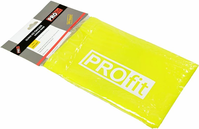 Rezistentni trak za vadbo PROFIT LONG LIGHT 200x15x0,35 cm, rumen