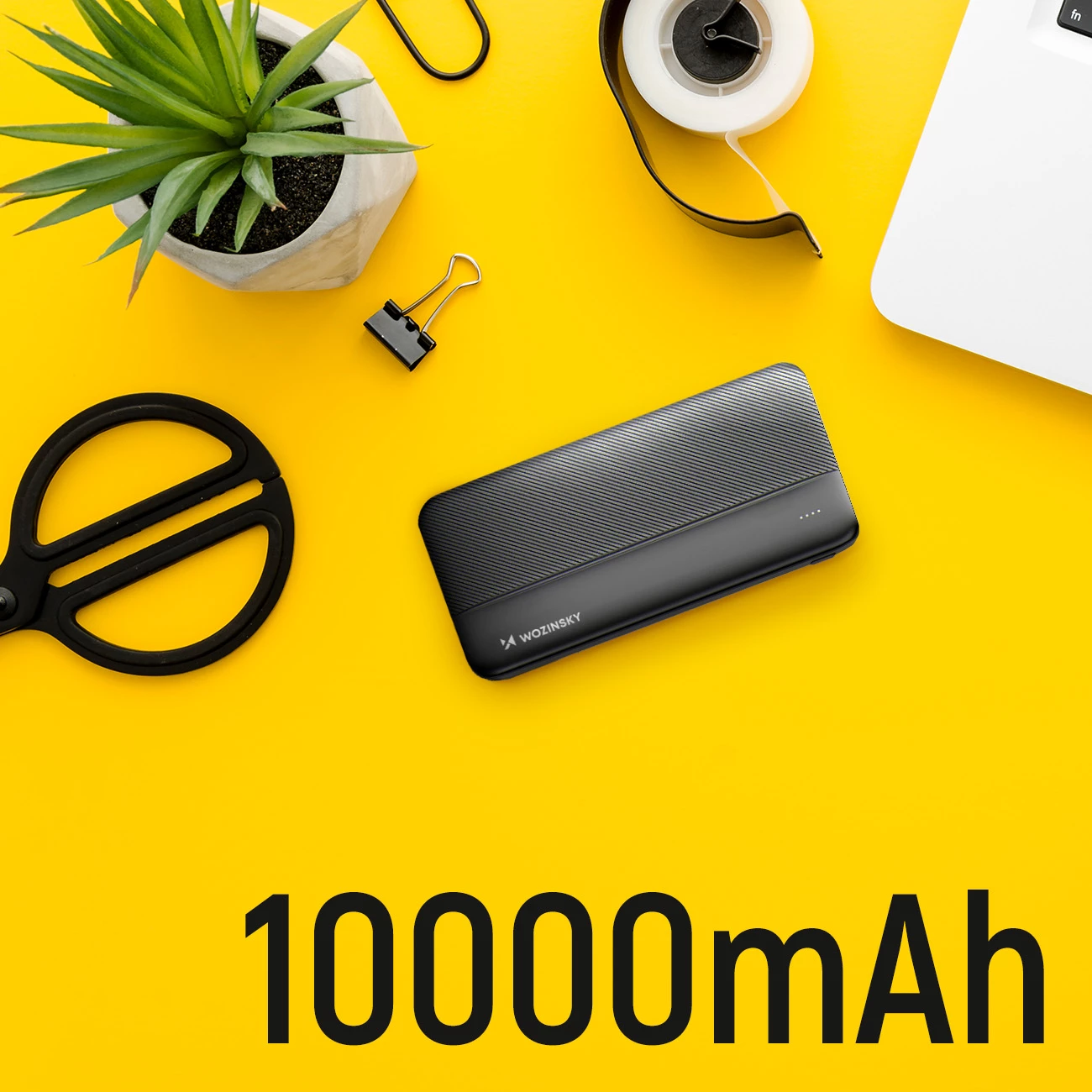 Powerbank 10000 mAh, 2x USB, črn Wozinsky WPBBK1