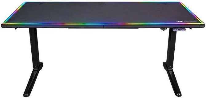 Gaming miza Thermaltake Level 20 Battle Station, LED RGB, črna