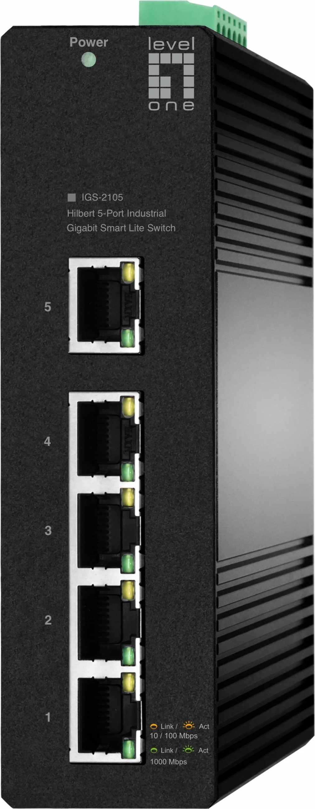 Industrijski preklopnik LevelOne Hilbert IGS-2105, 5-portni, Gigabit Ethernet, upravljan